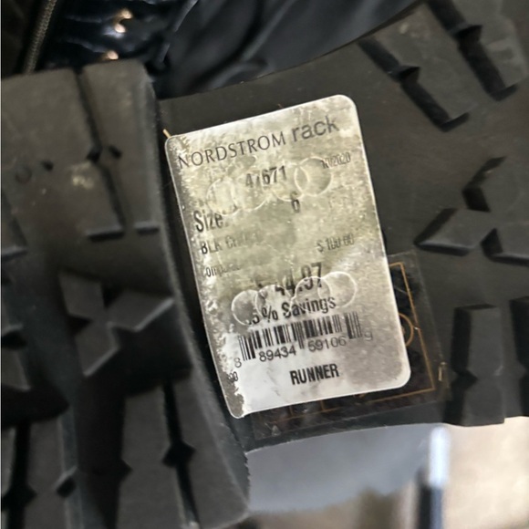 Nordstrom Rack Size 6 Black Croco Brand New Zip Up Women’s Heeled Runner Boots - Picture 8 of 16